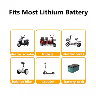 【Li Ion Charger 】ที่ชาร์จแบตเตอรี่ลิเธียม 48V 60V 72V 5A 8A 10A พร้อมพัดลม สําหรับรถจักรยานไฟฟ้า สกูตเตอร์ LiFePo4 54.6V 58.4V 58.8V 67.2V 71.4V 73V 84V