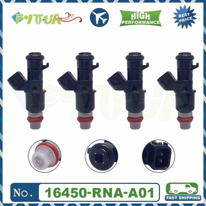 4pcs หัวฉีดน้ํามันเชื้อเพลิง 16450-PWC-J01 16450-RTW สําหรับ Honda Civic 06-11 1.8L 16450PWCJ01 รถกา