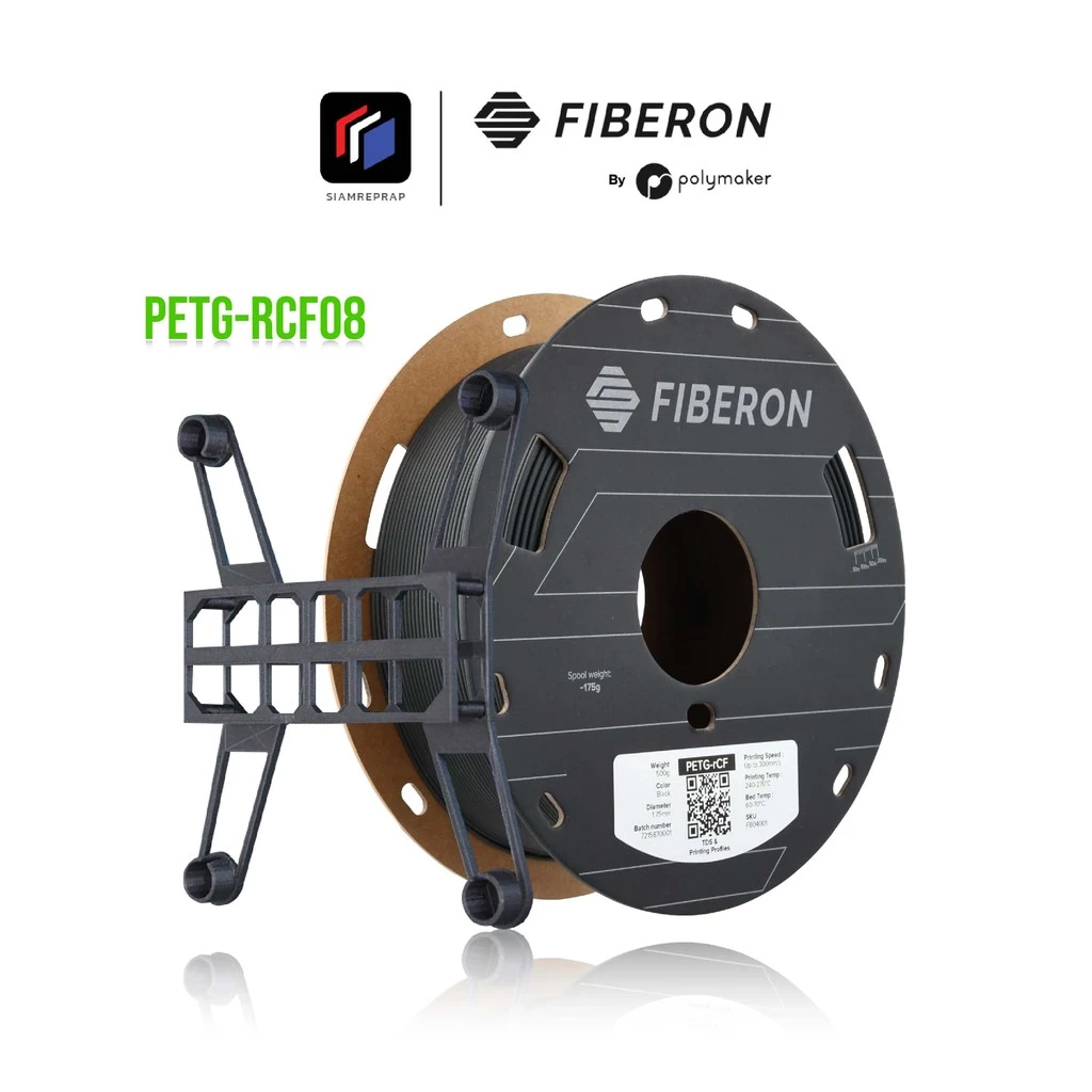 เส้น Fiberon™ PETG-rCF08 ผสมคาร์บอนไฟเบอร์ 8% เหมาะกับงานวิศวกรรมทั่วไป ขนาด 1.75 มิล หนัก 500 กรัม