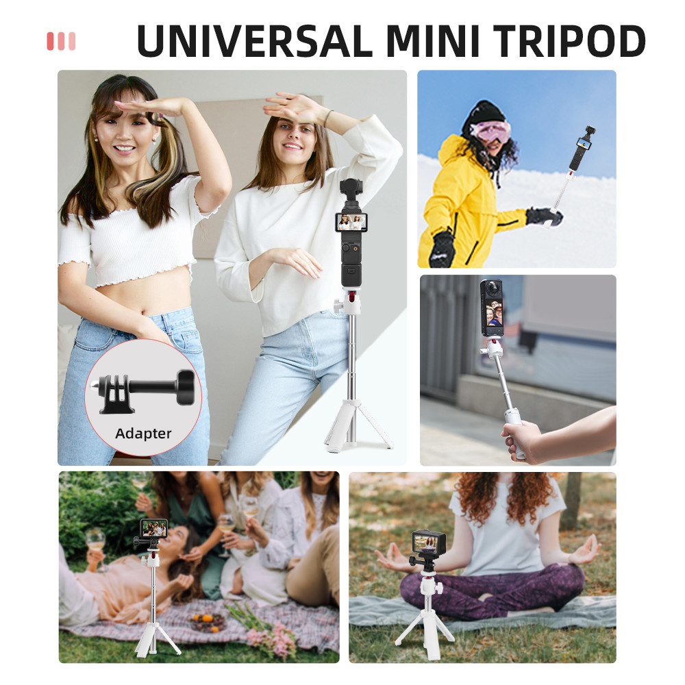เหมาะสําหรับ DJI Osmo Pocket 3 Extension Rod ขาตั้งกล้อง Insta360X5/X4 Extension Selfie Stick ขาตั้งน้ําหนักเบาพกพา Action5pro อุปกรณ์เสริม