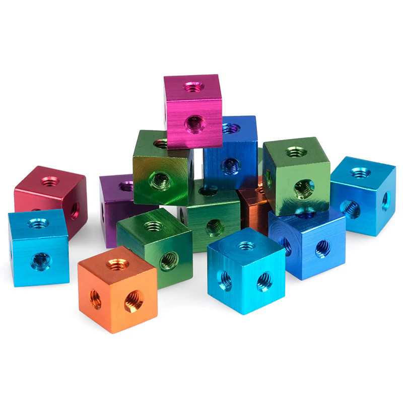 10x10x6/10mm hexagonal nut M3 M4 M5M6 Aluminum Six-Sided Thread screw cube nut block connector DIY 3