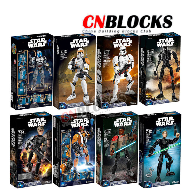 Space Wars Buildable รูป Stormtrooper Darth Vader Rey Kyle Ren Luke Skywalker รูปของเล่น Building Block ใช้งานร่วมกับของขวัญวันเกิด