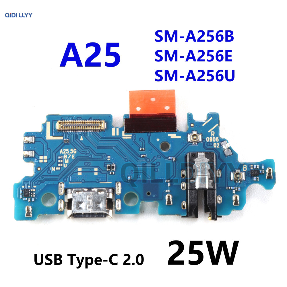 สําหรับ Samsung Galaxy A25 5G A256 A256B A256E A256U USB แท่นชาร์จพอร์ตซ็อกเก็ตปลั๊กขั้วต่อชาร์จ Fle