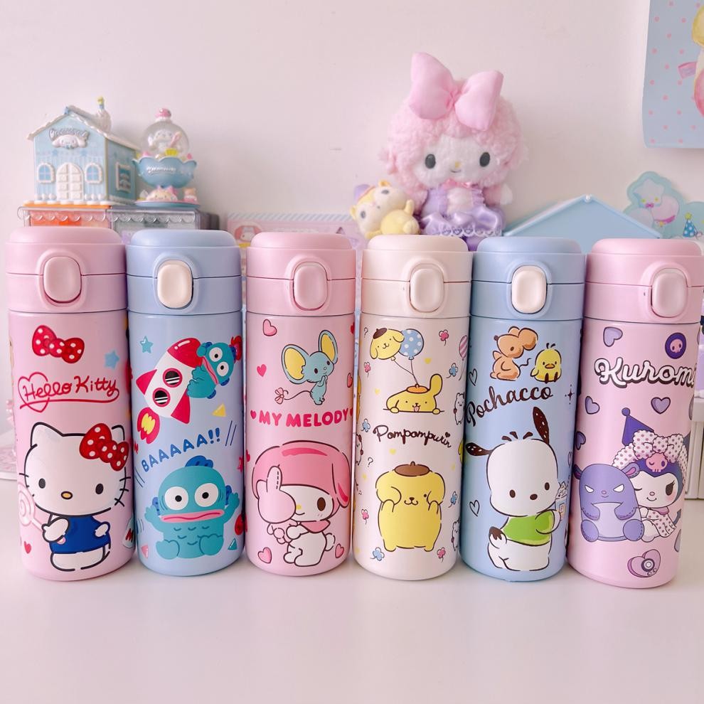 ขวดน้ำสแตนเลส กระบอกน้ำเก็บความร้อน เก็บความเย็น 420ML ลายการ์ตูนน่ารักๆ แถมสติ๊กเกอร์ พกพาสะดวก ✨พร้อมส่ง✨