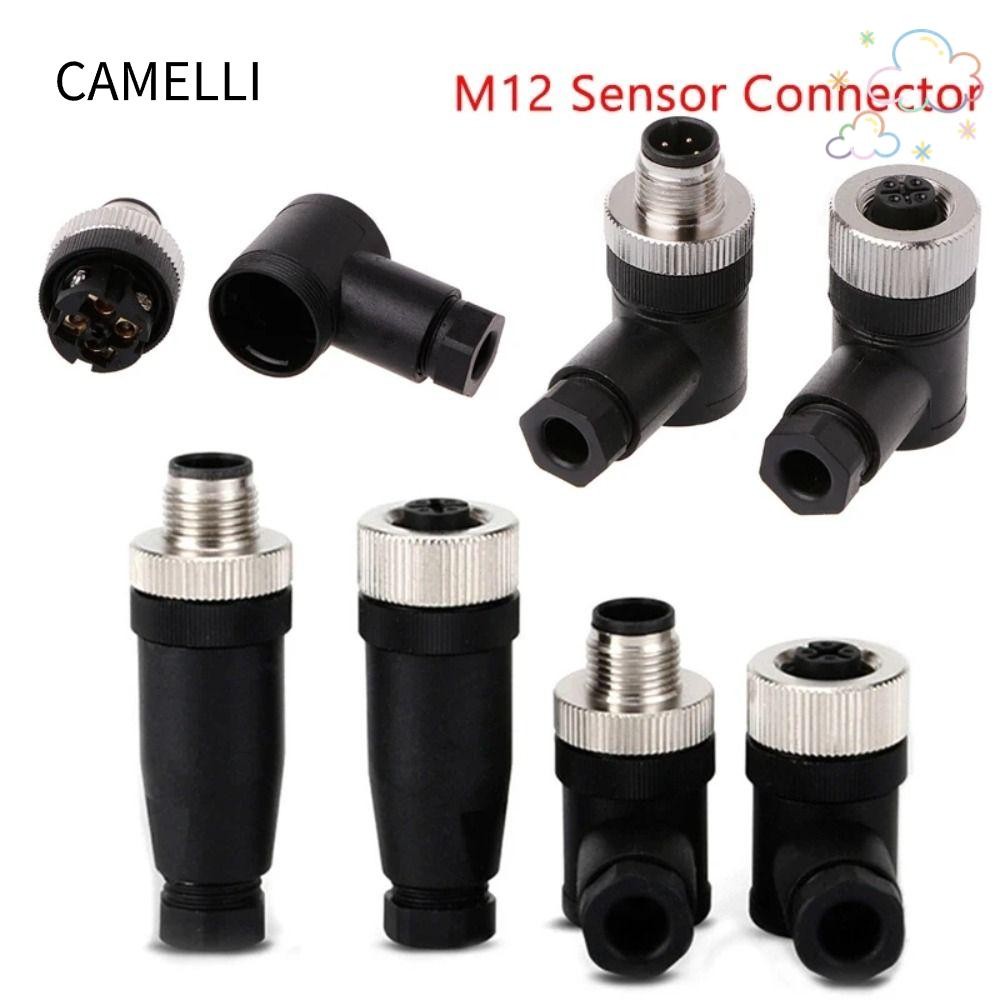 ขั้วต่อเซ็นเซอร์ CAMELLI M12, ขั้วต่อซ็อกเก็ตชายหญิง M12 ปลั๊กการบิน, ขั้วต่อสายเคเบิลเซ็นเซอร์ PG7 M12 4 5 8 พินสกรูเกลียว
