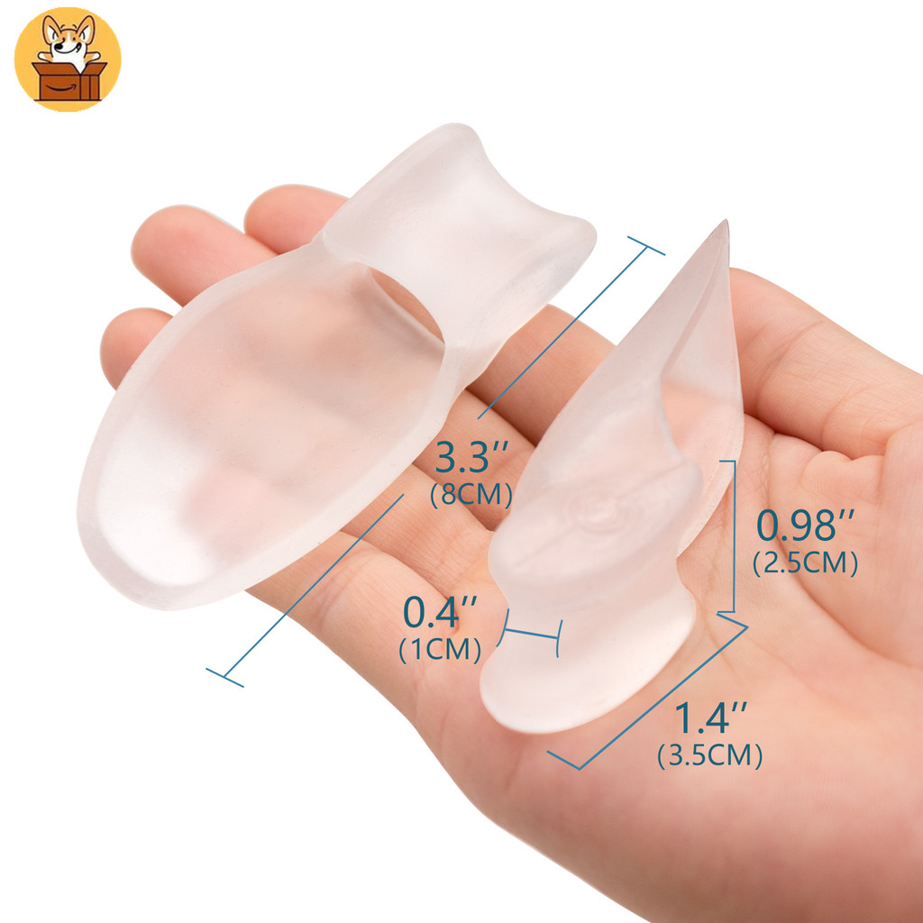 Am-az2pcs Hallux Valgus ซิลิโคนเจล Big Toe Separator: Spreader สําหรับ Overlopping บรรเทาอาการปวดเท้าและ Corrector - รูปที่ 4