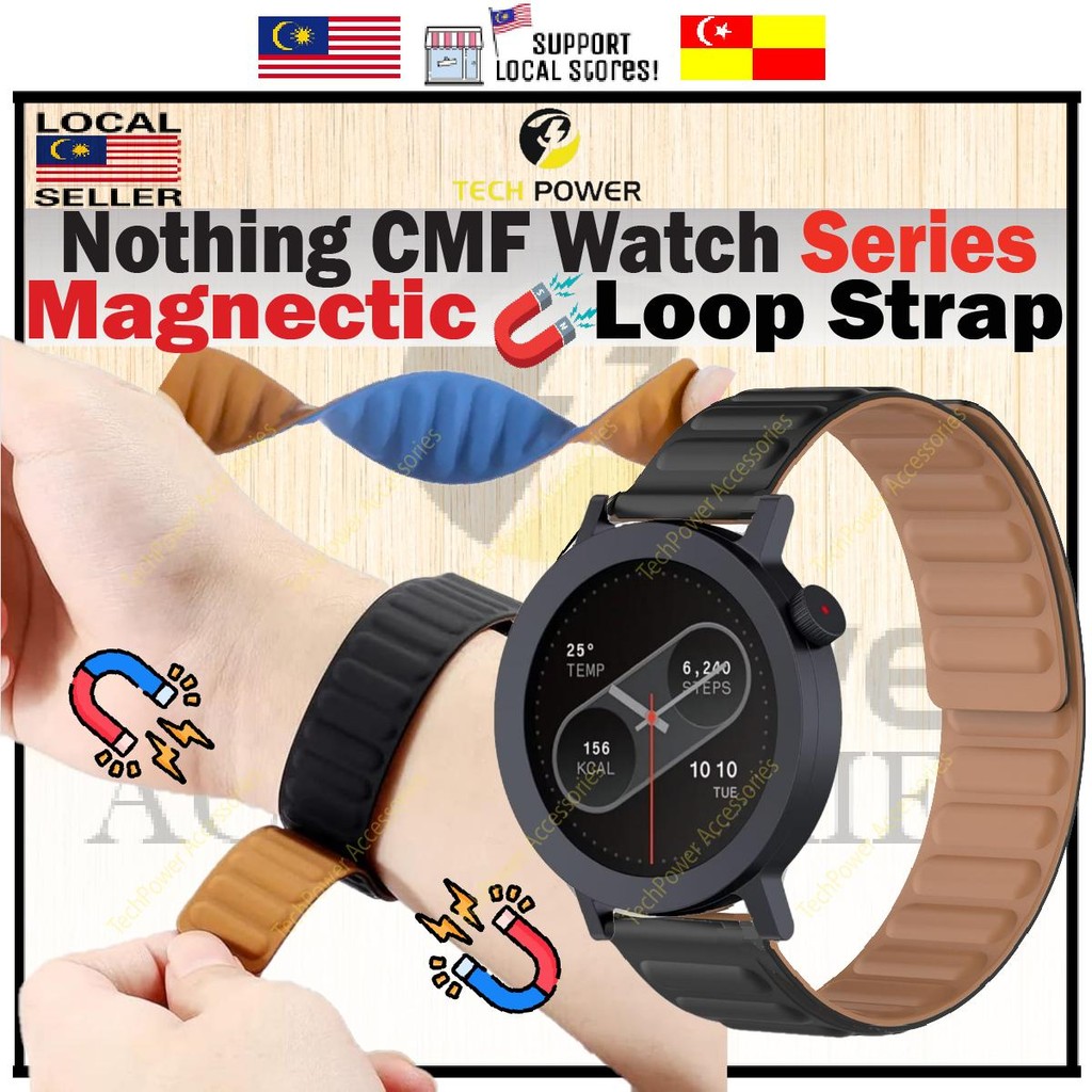 Nothing CMF Watch 3 Pro / Pro 2 / CMF Watch Pro Strap Magnetic Loop Strap, Tali Jam Nothing CMF