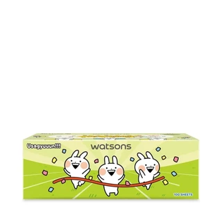 Watsons วัตสัน กระดาษทิชชูกล่อง (Usagyuuu) หนา3ชั้น x 100แผ่น.ขอสงวนสิทธิ์ในการเลือกลายสินค้า
