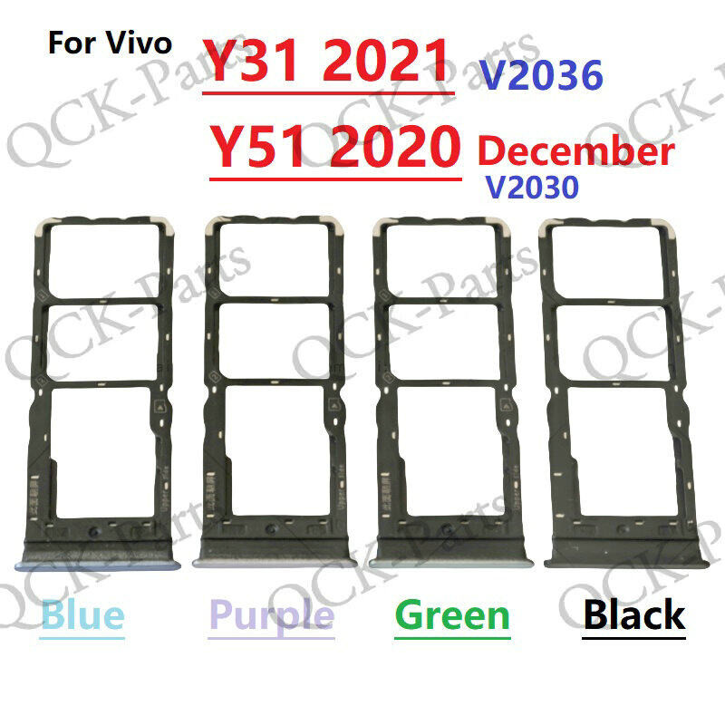 สําหรับvivo Y31 2021 V2036 ซิมการ์ดถาดสําหรับY51 2020 ธันวาคมV2030 อะไหล่ทดแทน