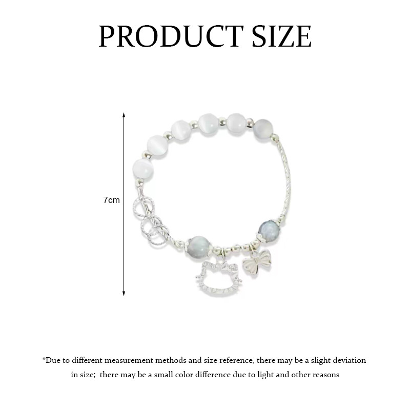 COD สร้อยข้อมือ Katie Grey Moonlight Bow,สร้อยข้อมือสำหรับคู่รัก,สร้อยข้อมือลูกปัดทำด้วยมือ-Lune ราคา ถูกที่สุด ดีลบีเคเค แกลเลอรีภาพที่ 8