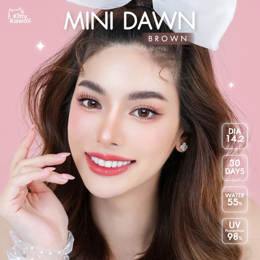 คอนแทคเลนส์  Mini Dawn🌟ขนาดมินิ🌟Brown / Gray / Black (KittyKawaii)