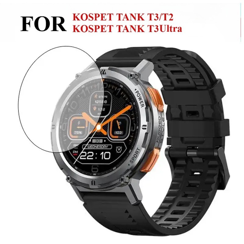 9h Smartwatch Hard กระจกนิรภัยป้องกันหน้าจอฟิล์มสําหรับ KOSPET TANK T3 Ultra หน้าจอฟิล์มแก้ว
