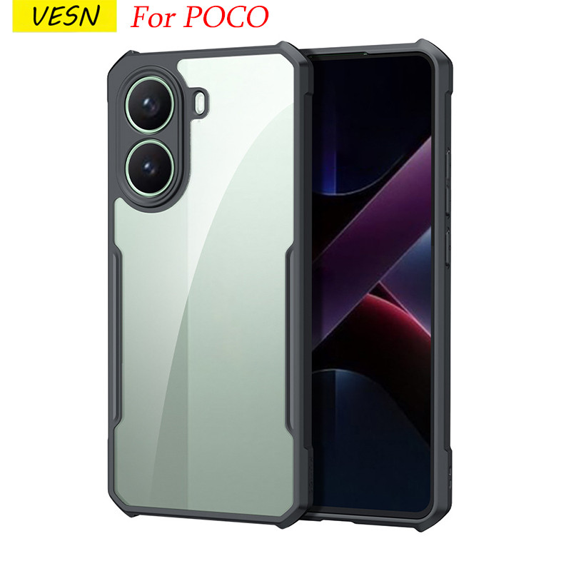 เลนส์กล้องหุ้มเกราะอะคริลิคใสป้องกันกรณีโทรศัพท์สำหรับ Xiaomi POCO X7 X6 X5 X4 X3 X2 F7 Ultra F6 F5 