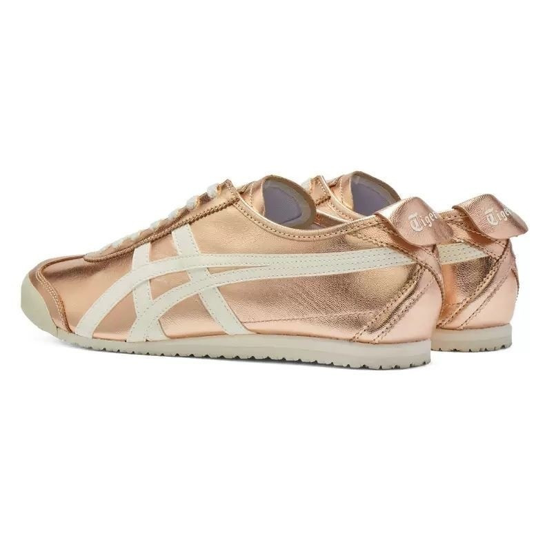 Onitsuka Champagne Gold Mexico 66 รองเท้าผ้าใบรองเท้าลําลองผู้ชายผู้หญิง
