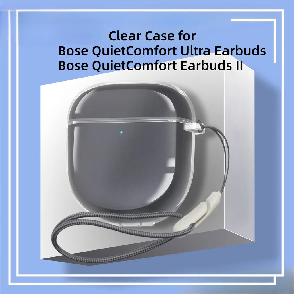 เคสสําหรับ Bose QuietComfort Ultra Earbuds โปร่งใส TPU ฝาครอบป้องกัน QC หูฟัง II หูฟังบลูทูธหูฟังเชลล์