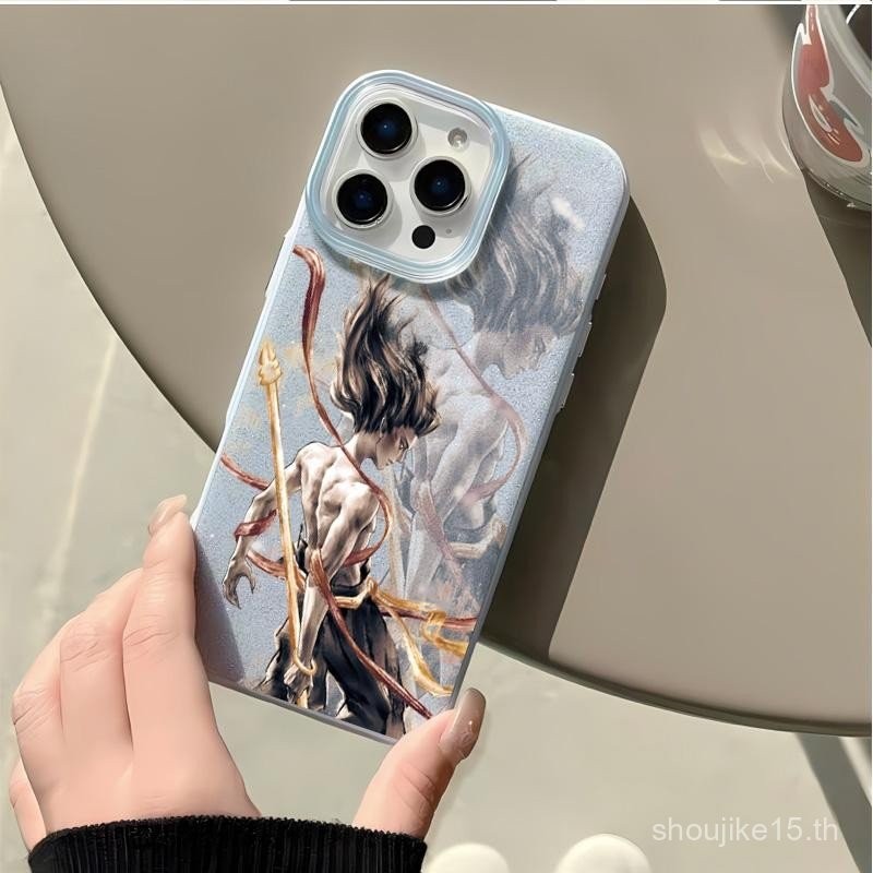 สำหรับ iPhone12 15 16 13 11 14 14PRO 12PRO 15PROMAX 16PLUS 13PLUS เคสโทรศัพท์การ์ตูน Nezha กะทัดรัดแ