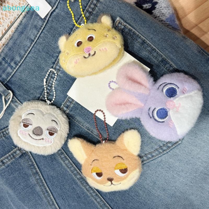Abongsea Kawaii พวงกุญแจตุ๊กตาน่ารักตุ๊กตาอะนิเมะพวงกุญแจการ์ตูน Fox กระต่าย Sloth Panther ตุ๊กตาตุ๊กตาผู้ถือกระเป๋าเป้สะพายหลังจี้ Nice