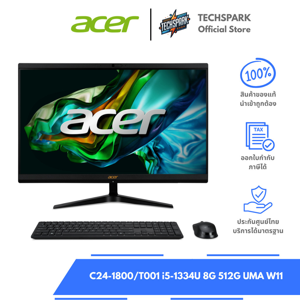 ACER Aspire C24-1800-1338G0T23Mi/T001 - i5-1334U/8GB/512GB/UHD/W11/Office HS/3Y*3 CO3-001019