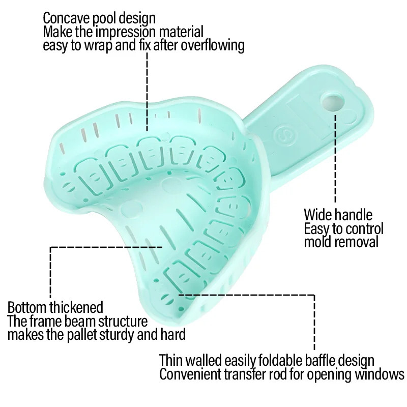 Denspay 6 ชิ้น/เซ็ตทันตกรรม Impression ถาดพลาสติก S/M/L ทันตกรรม Implant ถาดเต็มปากที่ถอดออกได้บางส่วนแม่พิมพ์ถาดง่ายพับ ราคา ถูกที่สุด ดีลบีเคเค แกลเลอรีภาพที่ 2