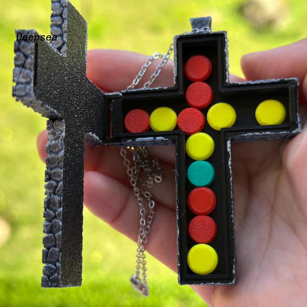 Dpa เครื่องประดับคลายเครียด Handcrafted Fidget อุปกรณ์เสริม Handmade 3d พิมพ์สร้อยคอจี้สิบรูปช่องลับ