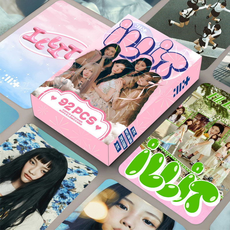 Illit อัลบั้ม ILL LIKE YOU Photocard Lomo Card 60 ชิ้นการ์ด + สติกเกอร์ 32 ชิ้น