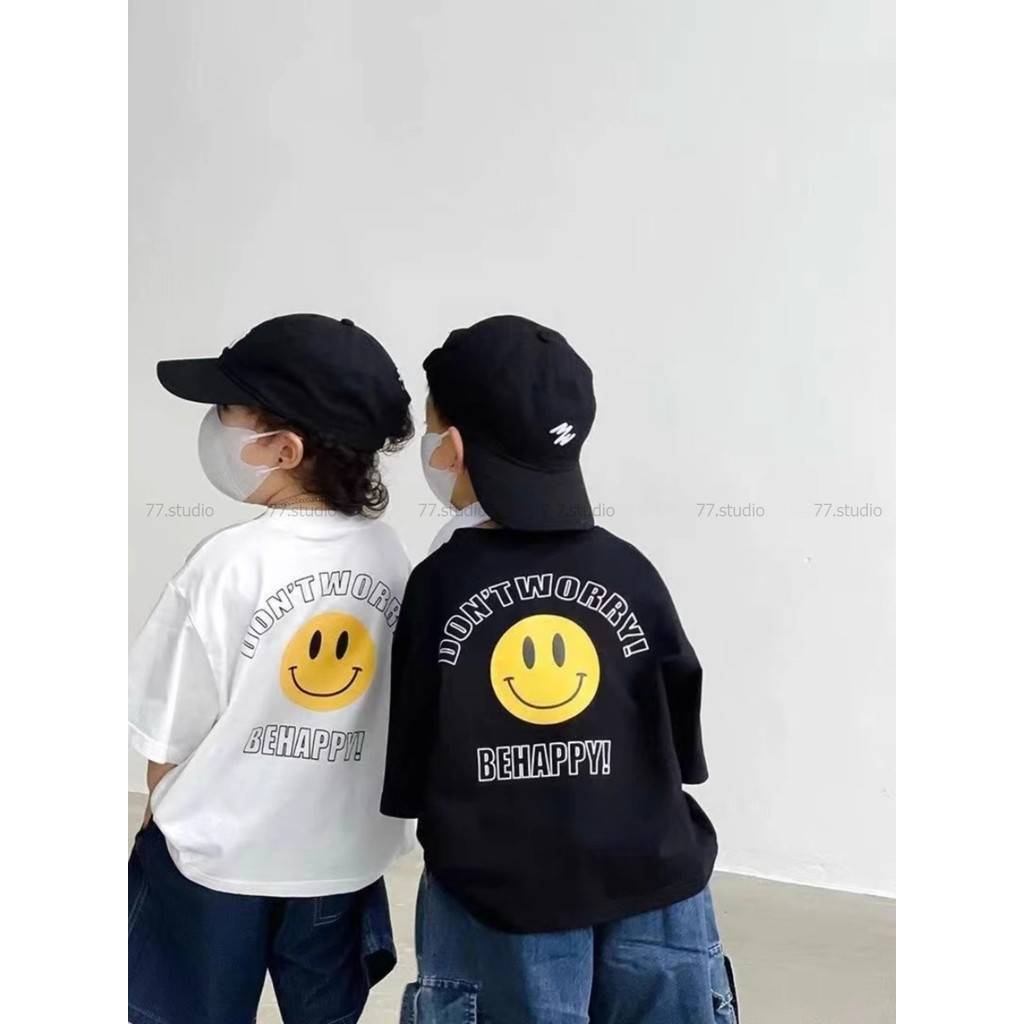 COD（จัดส่งภายใน 24 ชั่วโมง）เสื้อผ้าเด็ก เสื้อยืดเด็กชายแขนสั้นคอกลม พิมพ์ลายคอตตอนล้วน ใส่สบาย น่ารัก