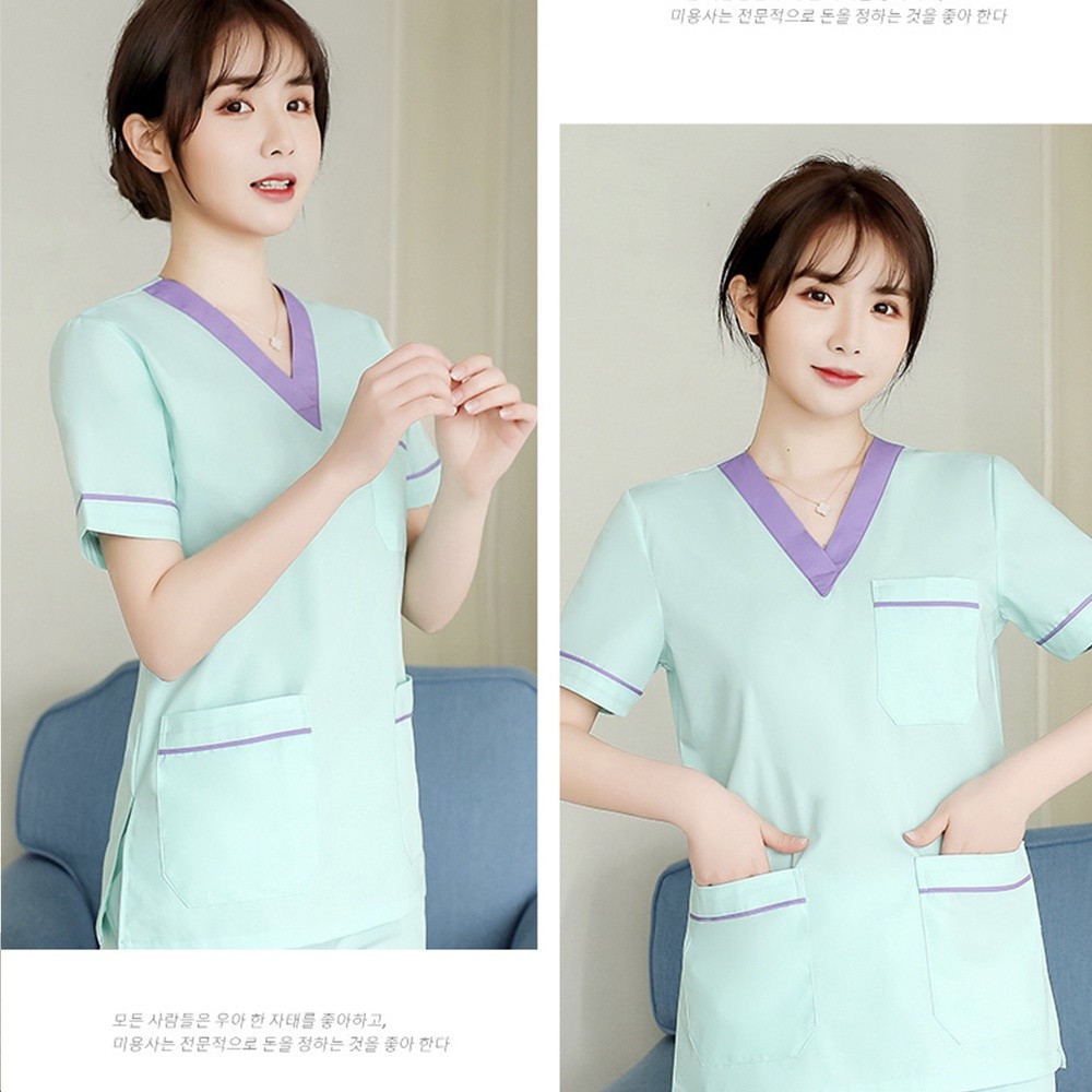 MEDICAL SCRUB SUIT BAJU SCRUB TOP+PANTS DOCTOR NURSE UNIFORMS
