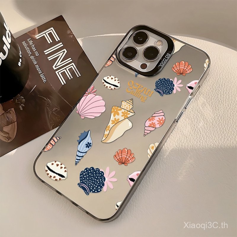 เคสโทรศัพท์ที่เข้ากันได้กับ iPhone 7 8 X XS XR XSmax 11 12 13 14 15 16 Pro max Plus เคสซิลิโคนกันกระแทกแบบชายหาด GNWB