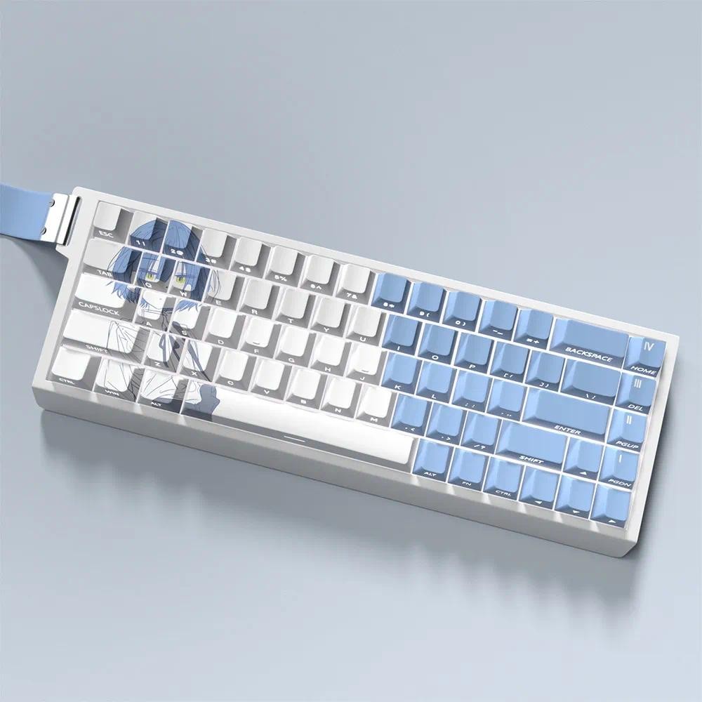 Yamada Ryo Keycap Cherry Profile PBT Letter Side-แกะสลักการส่งผ่านแสง Wooting EZ63 Mad68 Mechanical 