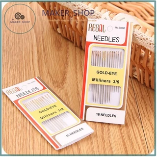 สินค้าใหม่ !! ชุดเข็มปักผ้า เย็บผ้า 1ชุด16เล่ม(16Needles) ชุดเข็มหัวทอง สินค้าพร้อมส่ง