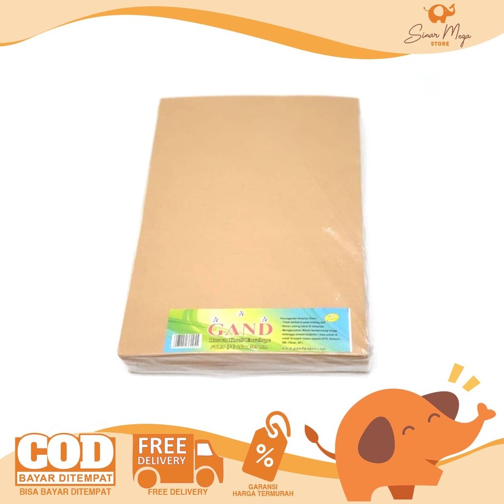 Gand Brown Envelope A4 22 X 30 cm Seal PAK / A4 Size ซองสีน้ําตาล