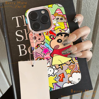 ส่งจากไทย เคสไอโฟน15 การ์ตูนชินจัง เคสลายลิ้นจี่ใช้กับIPhone11 12 13 14 15 16 Pro PROMAX 7/8PLUS X/XR/XS/XSMAX กันกระแทก