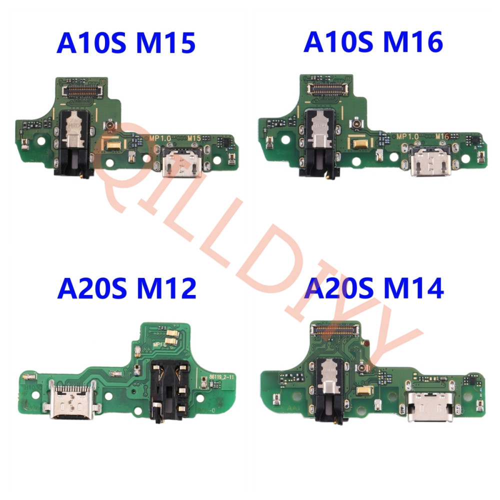 1pcs สําหรับ Samsung Galaxy A10S M15 M16 A20s M12 M14 USB ชาร์จพอร์ต Flex Cable Connector อะไหล่เปลี