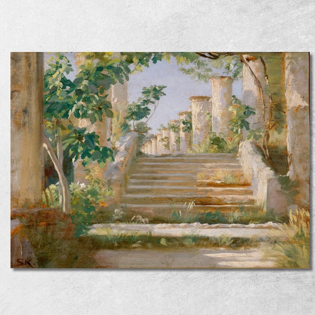 Loggia In Ravello Peder Severin Krøyer, psk33 ภาพพิมพ์บนผ้าใบแคนวาส
