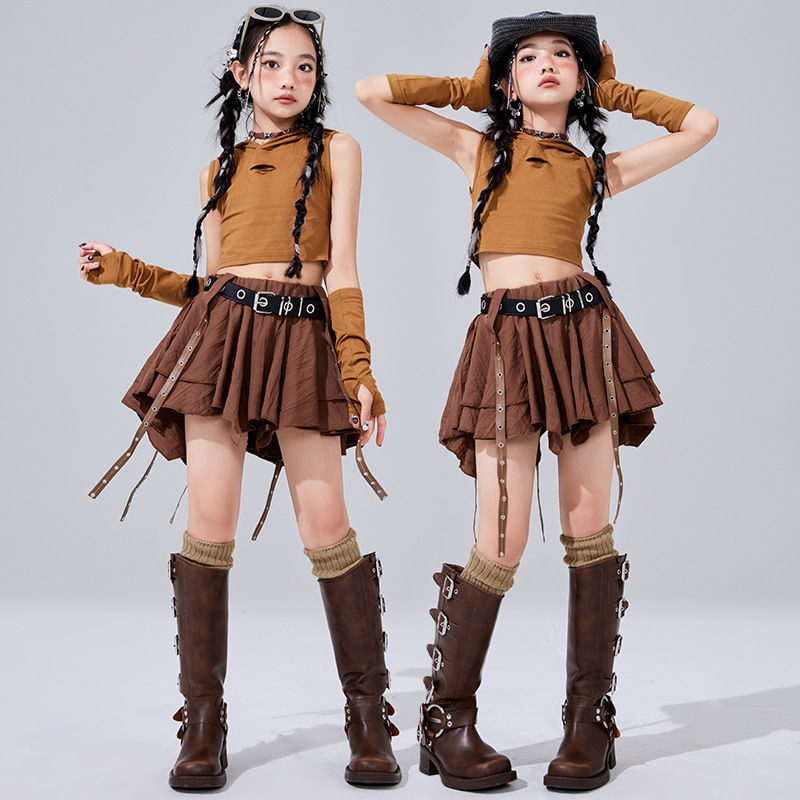 1801 คนคอลเลกชันเด็กแจ๊สเต้นรําฮิปฮอปถนนเต้นรําอินเทรนด์เครื่องแต่งกายประสิทธิภาพ ดูน เสียแลนด์ สไตล์เด็ก0424ที