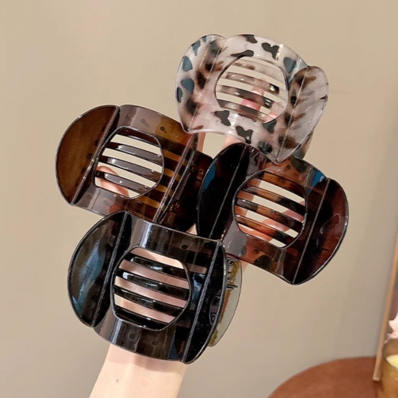 คลิปปากเป็ดขนาดใหญ่วินเทจเกาหลีสําหรับผู้หญิงอารมณ์ด้านหลังของกิ๊บติดผมหัว - รูปที่ 4