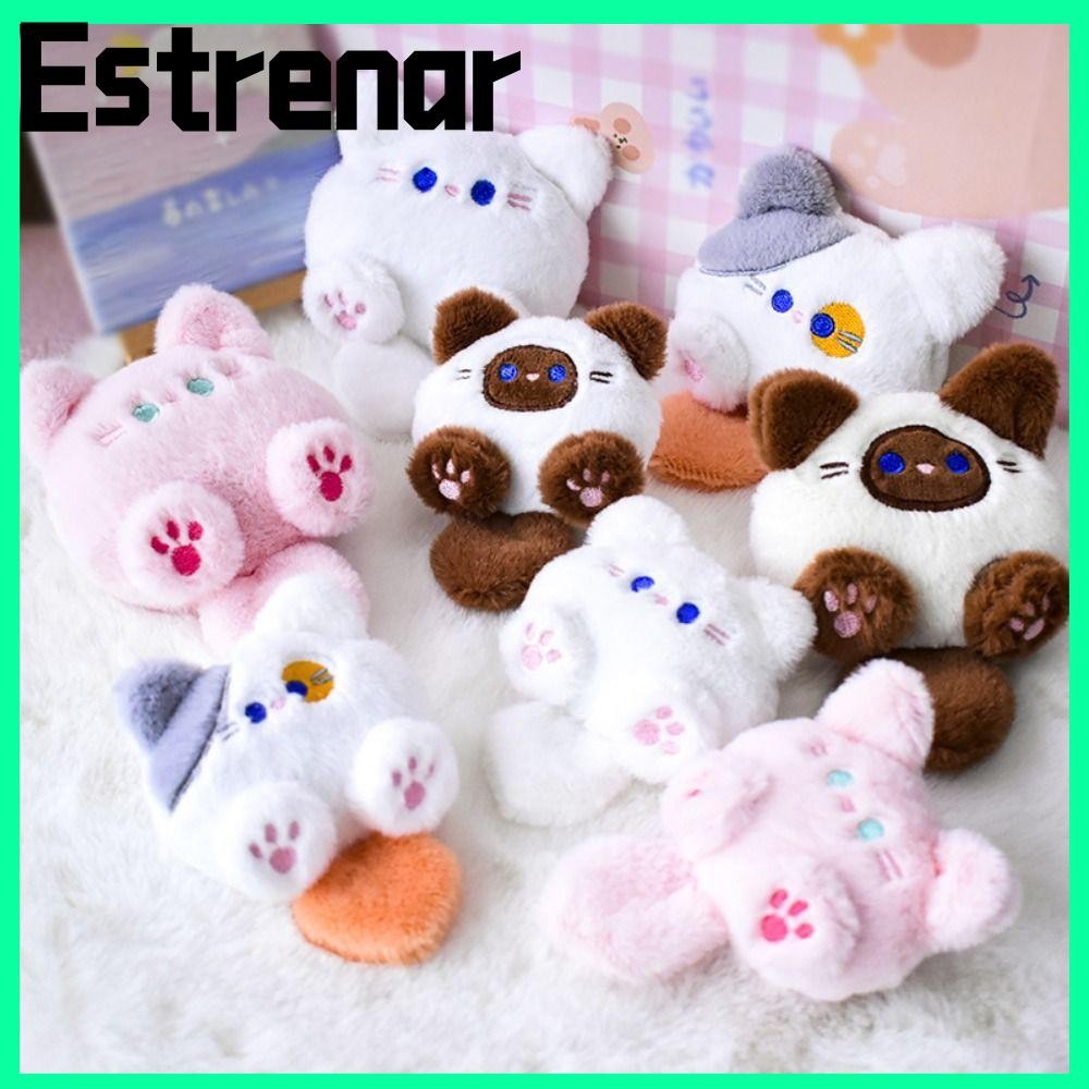 Estrenar จี้ตุ๊กตาแมวน้อย, พวงกุญแจตุ๊กตาสัตว์ตุ๊กตา Diy, จี้ห้อยกระเป๋าสร้างสรรค์ Kawaii