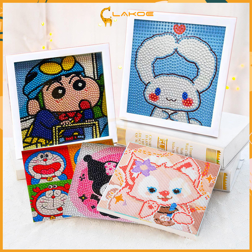 LAKOE DIY ของเล่นเด็ก ภาพวาดเพชร DIY ภาพวาดปักเพชร ภาพติดเพชรพร้อมกรอบรูป