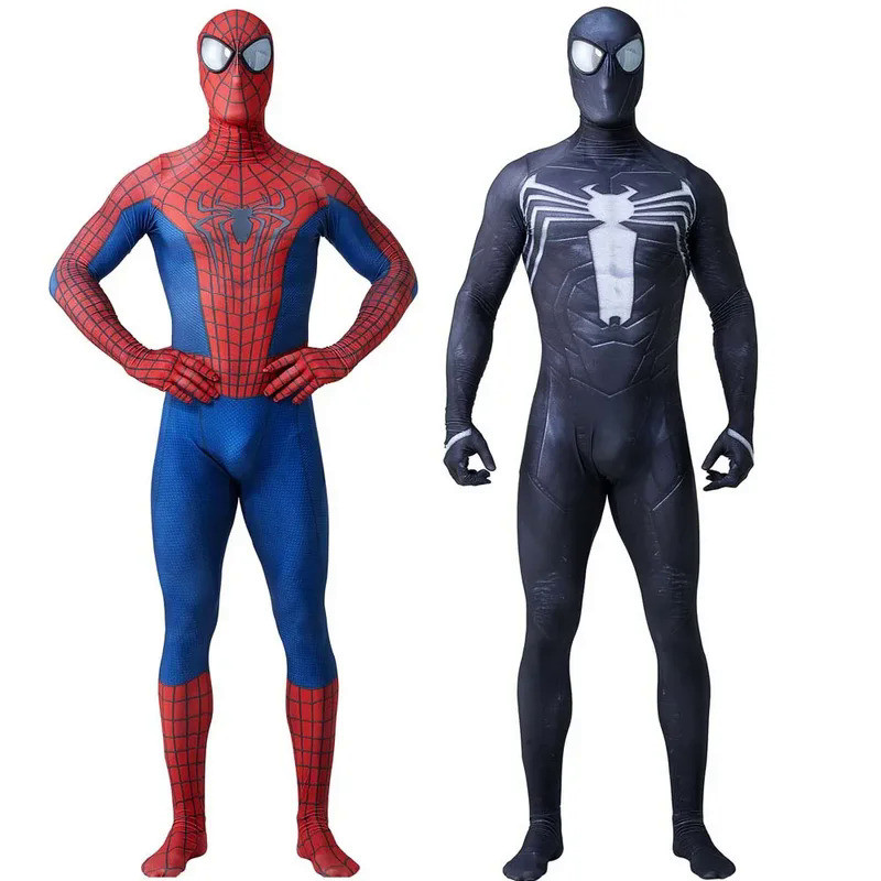 Deluxe Spiderman Venom Costume Cosplay Superhero Costume for Men Halloween Costume for Adult