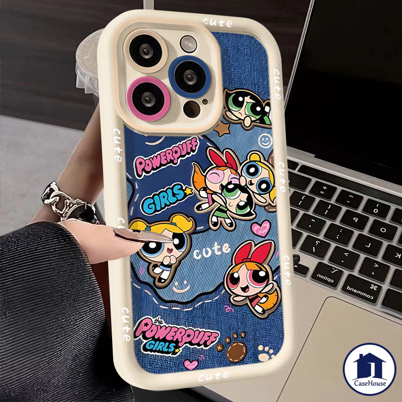 เคสนิ่มลายเดนิมสำหรับเด็กผู้หญิงน่ารักเข้ากันได้กับ OPPO A38 A58 A16 A38 A54 A12 A7 A17 A53 A5s A3s A78 A15s A33 A77 A57