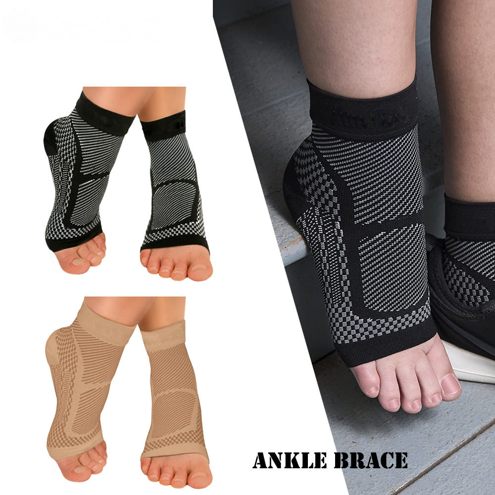 ปลอกบีบอัดข้อเท้า 1 คู่ - บรรเทาข้อต่อ Achilles TendonitisPlantar Fasciitis ถุงเท้าพร้อมการสนับสนุนอุ้งเท้าเท้า
