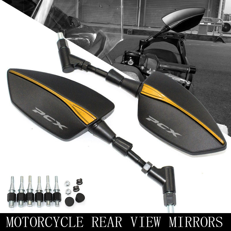 สําหรับHONDA PCX125 PCX 125 PCX150 PCX 150 PCX160 2016 - 2021 รถจักรยานยนต์Handlebarด้านหลังดูกระจกส