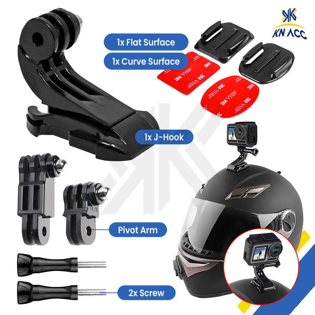 [KN ACC] FULL FACE MOTOVLOG HELMET MOUNTING PACKAGE สําหรับ ACTION CAM / XIAOMI YI / KOGAN UNIVERSAL