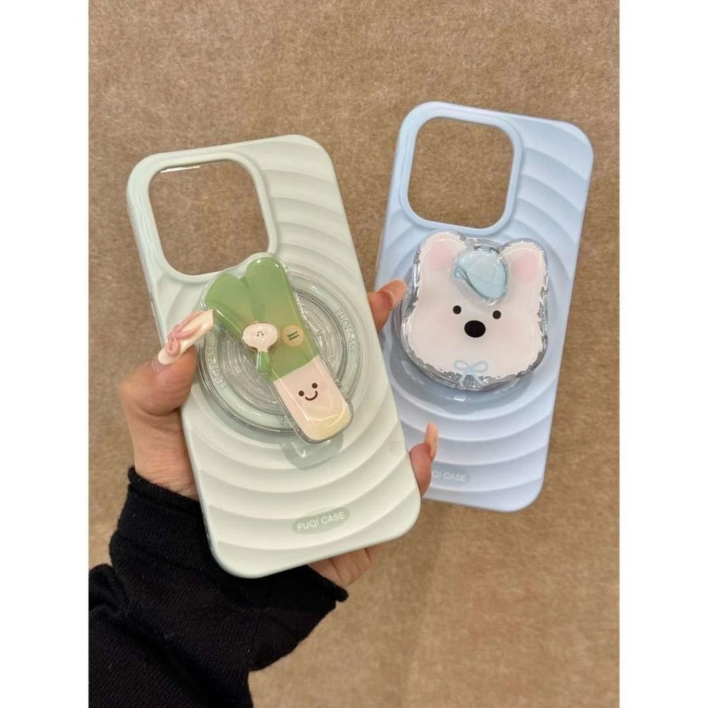 สุนัขน่ารักต้นหอมหมุนวงเล็บกรณีโทรศัพท์มือถือสําหรับ ไอโฟน16 15 14 13 12 มือโปร สูงสุด ปลอกกันกระแทกป้องกันกล้องป้องกันการตกฮาร์ดปกหลัง