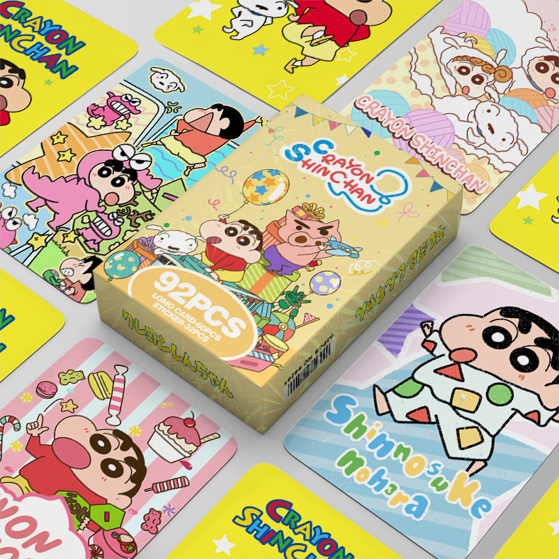 Crayon Shin-chan Lomo Card Photocard การ์ด 60 ชิ้น + สติ๊กเกอร์ 32 ชิ้น