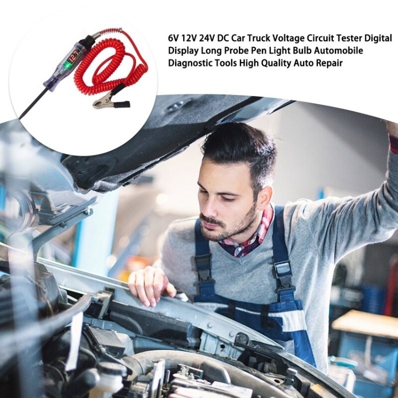 HEXMA  ไขควง ไขควงวัดไฟ ไขควงเช็คไฟรถยนต์ ชุดเครื่องมือตรวจเช็คไฟรถยนต์ 6-12-24V Car Truck Voltage Circuit Tester - รูปที่ 2