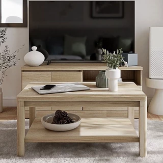 Koncept Furniture โต๊ะกลางไม้ล้วน รุ่น Timbur สีไม้อ่อน (90x55x42 ซม.) แบรนด์ KONCEPT FURNITURE