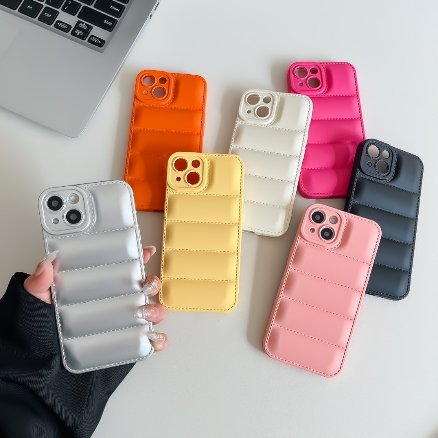 หรูหราปักเป้าลงแจ็คเก็ตสําหรับiphone 11 12 13 Pro MAX XS MAX XR X 7 PLUS 8PLUS SE 2020 2022 กันกระแทกกันชนสีลูกกวาดนุ่มกรณี