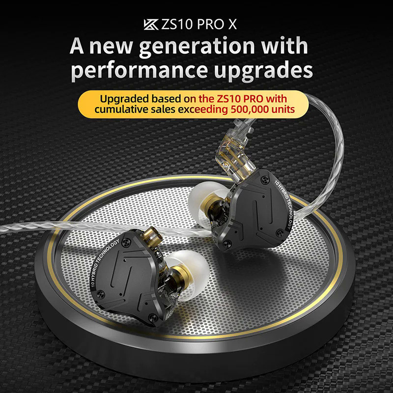 KZ ZS10 PRO X HIFI Bass Metal Hybrid In-ear Earphone Sport Noise Cancelling Headset Earbuds KZ ZSN P