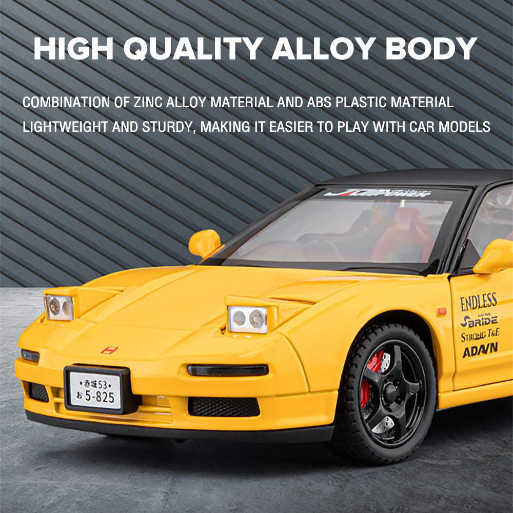 Klt 1:22 Honda NSX Supercar โมเดลรถเหล็กรถโลหะผสมของเล่นของขวัญสําหรับเด็กเด็กผู้หญิง